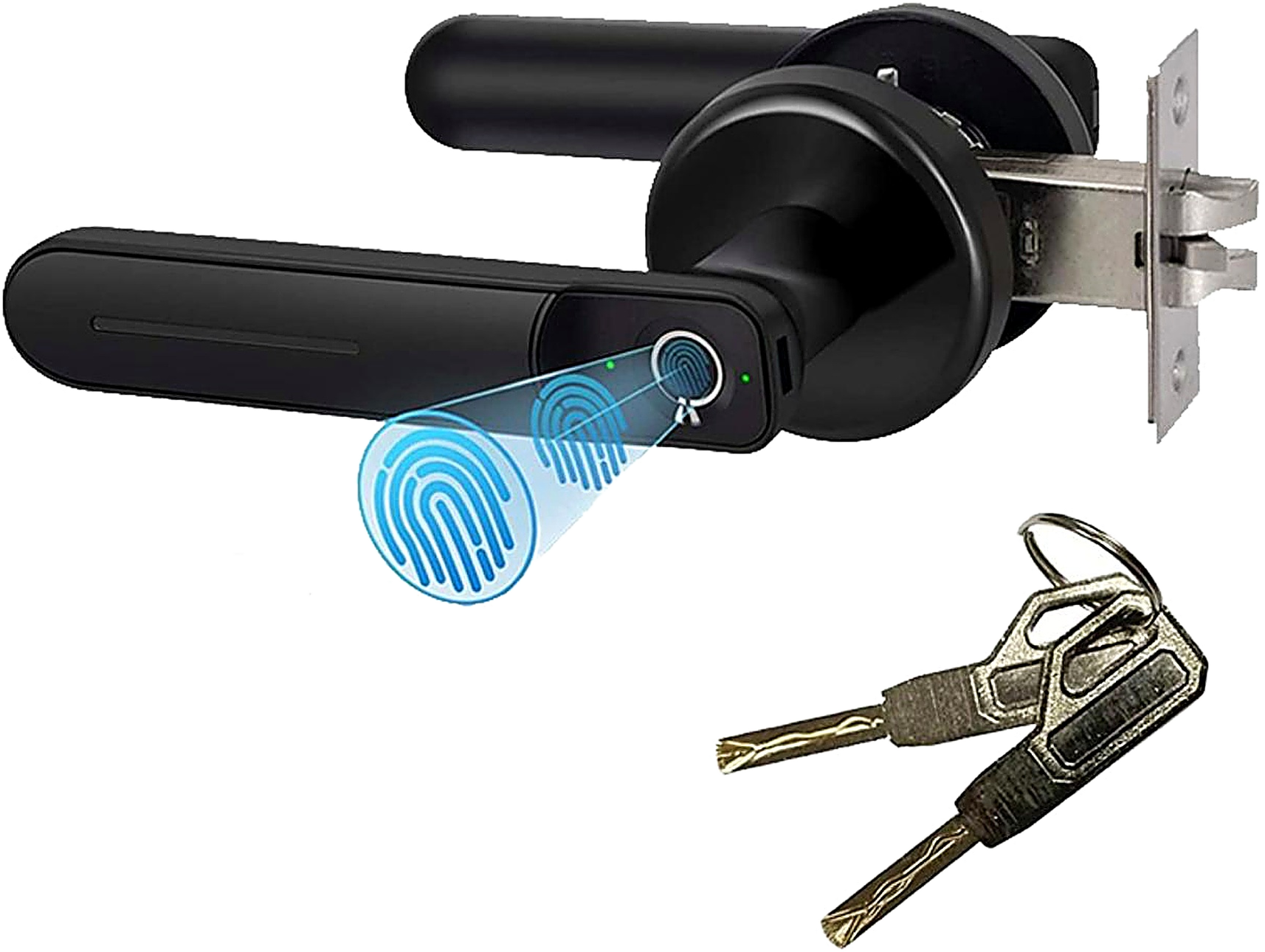 XPERIAA smart lever-handle lock with mechanical key backup