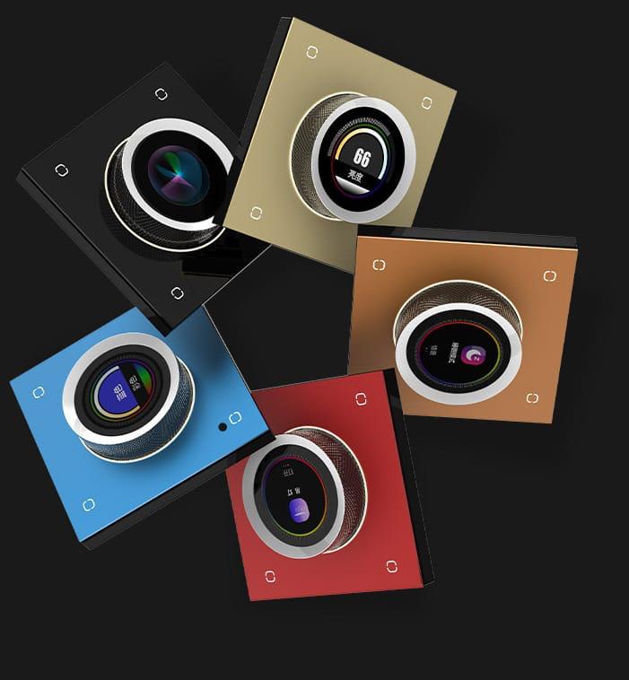 Colourful smart scene-dial control panels