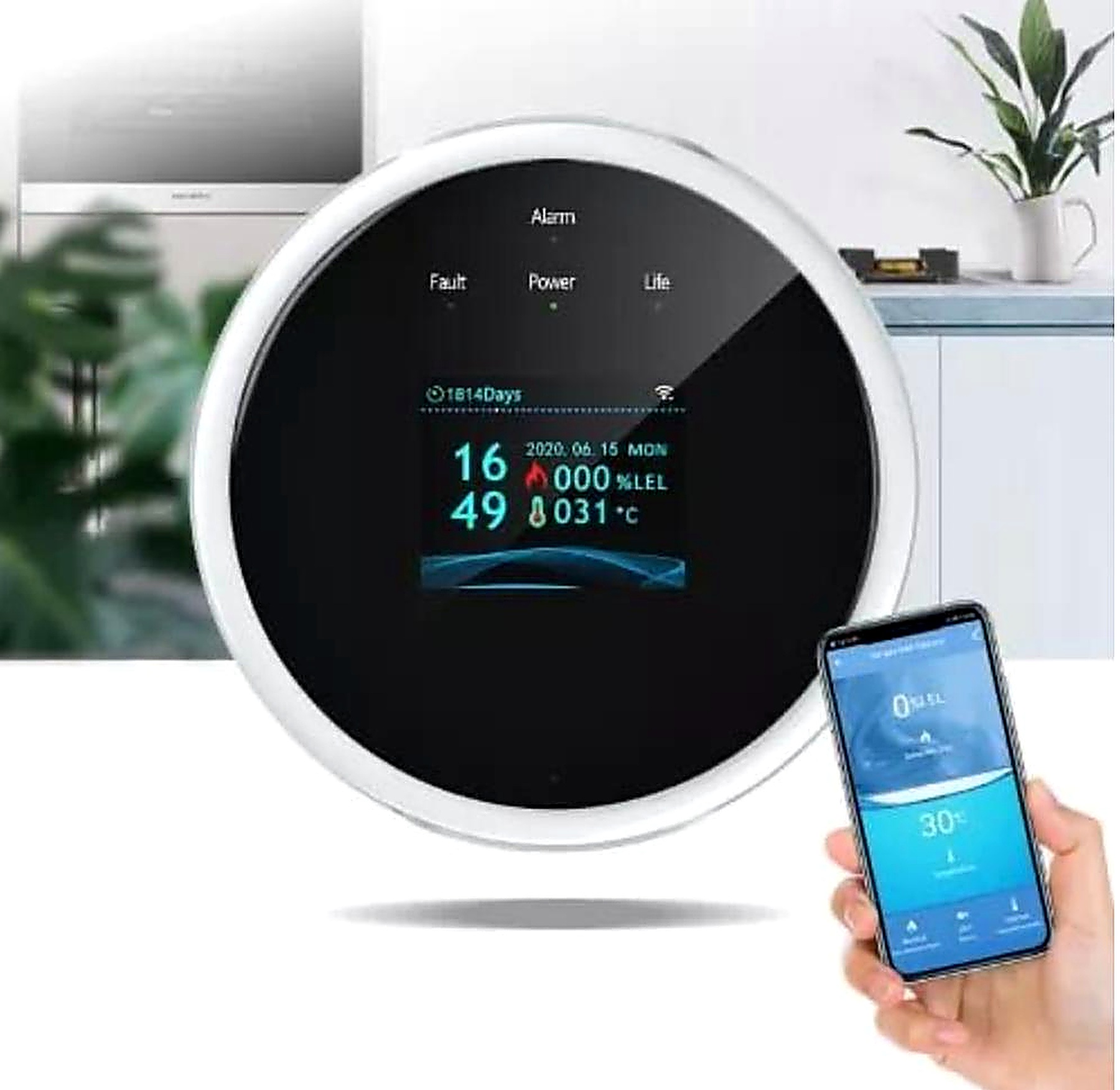 XPERIAA smart thermostat with round display